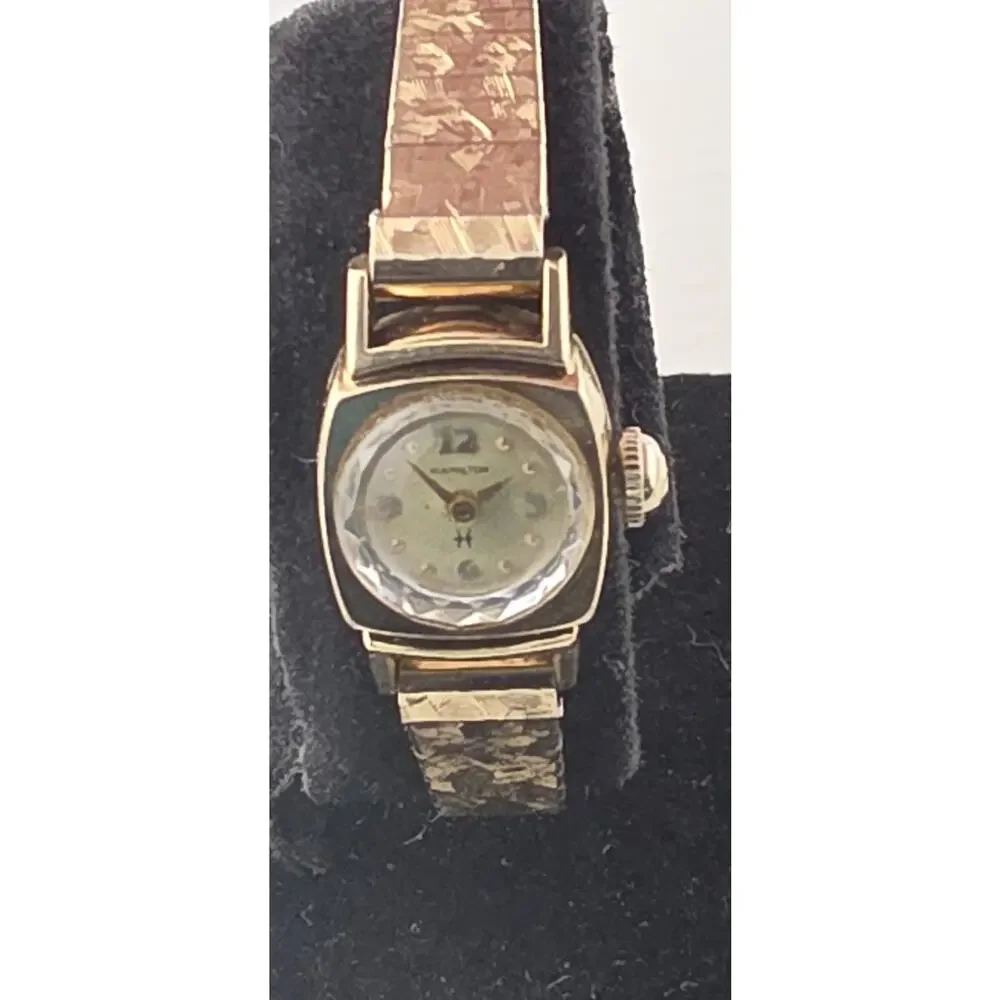 Vintage 60s Lady Hamilton 10K Gold Filled 17J Cal 780 Movement Cocktail Watch